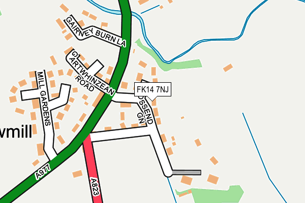 FK14 7NJ map - OS OpenMap – Local (Ordnance Survey)