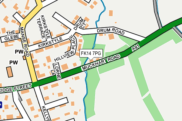 FK14 7PG map - OS OpenMap – Local (Ordnance Survey)