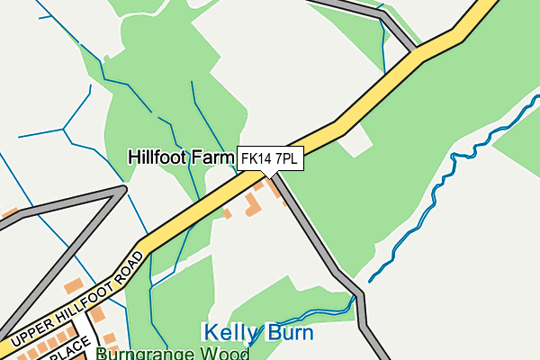 FK14 7PL map - OS OpenMap – Local (Ordnance Survey)