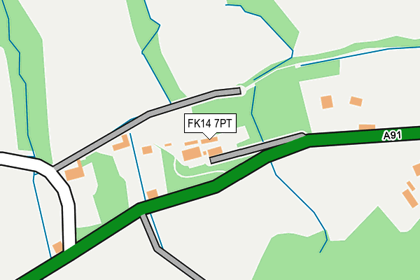 FK14 7PT map - OS OpenMap – Local (Ordnance Survey)