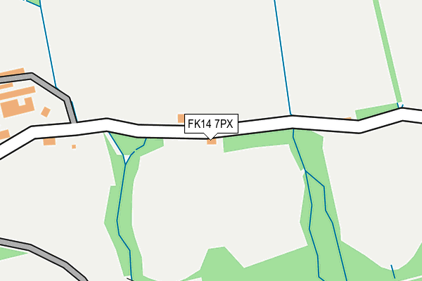 FK14 7PX map - OS OpenMap – Local (Ordnance Survey)