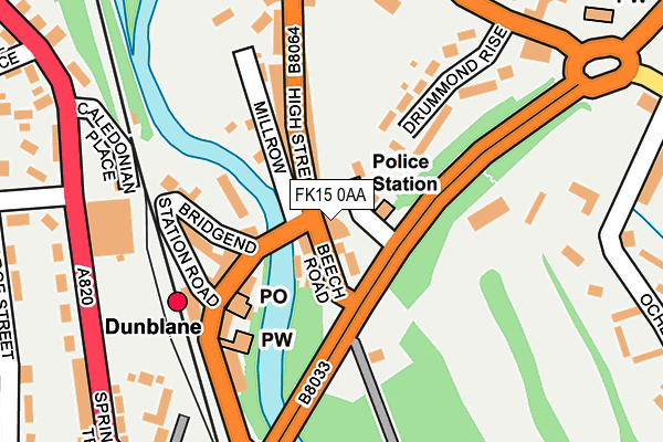 FK15 0AA map - OS OpenMap – Local (Ordnance Survey)