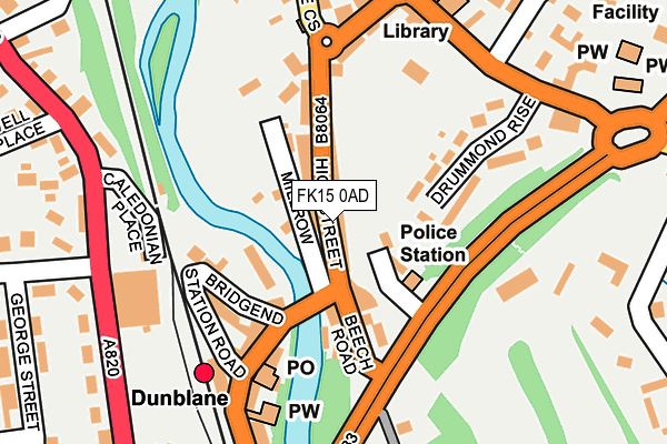 FK15 0AD map - OS OpenMap – Local (Ordnance Survey)