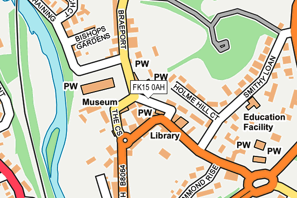 FK15 0AH map - OS OpenMap – Local (Ordnance Survey)