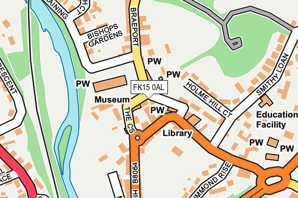 FK15 0AL map - OS OpenMap – Local (Ordnance Survey)