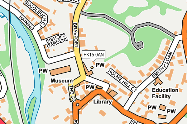 FK15 0AN map - OS OpenMap – Local (Ordnance Survey)