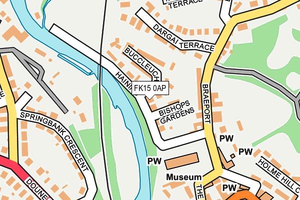 FK15 0AP map - OS OpenMap – Local (Ordnance Survey)