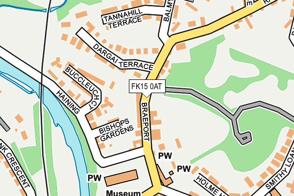 FK15 0AT map - OS OpenMap – Local (Ordnance Survey)