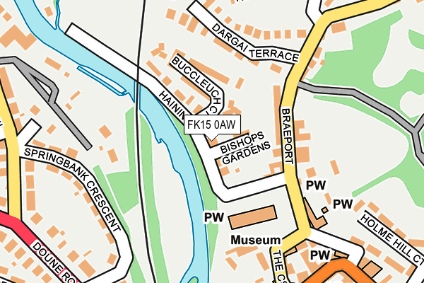 FK15 0AW map - OS OpenMap – Local (Ordnance Survey)