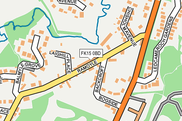 FK15 0BD map - OS OpenMap – Local (Ordnance Survey)