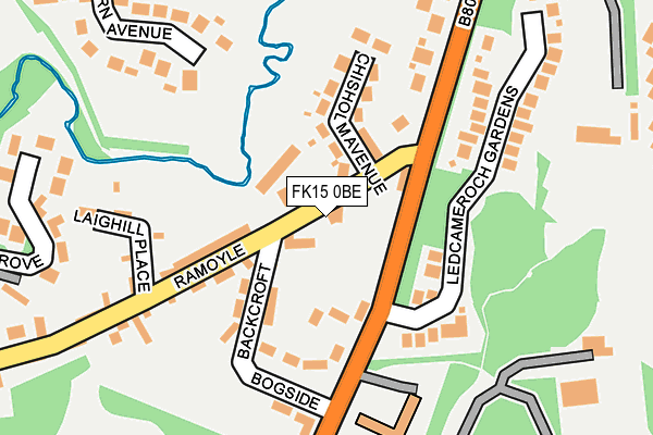 FK15 0BE map - OS OpenMap – Local (Ordnance Survey)