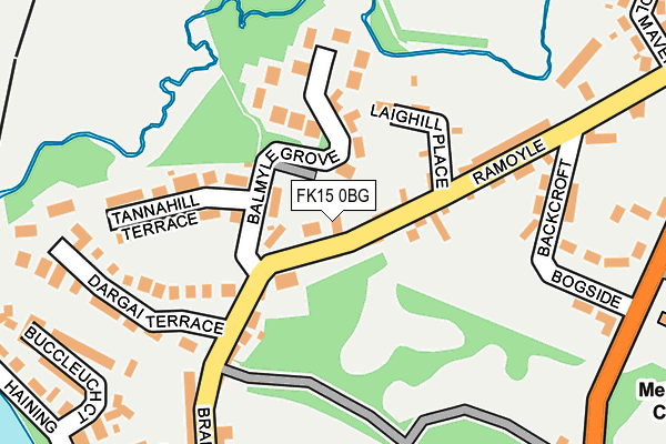 FK15 0BG map - OS OpenMap – Local (Ordnance Survey)