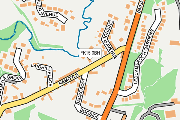 FK15 0BH map - OS OpenMap – Local (Ordnance Survey)