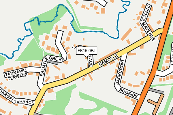 FK15 0BJ map - OS OpenMap – Local (Ordnance Survey)