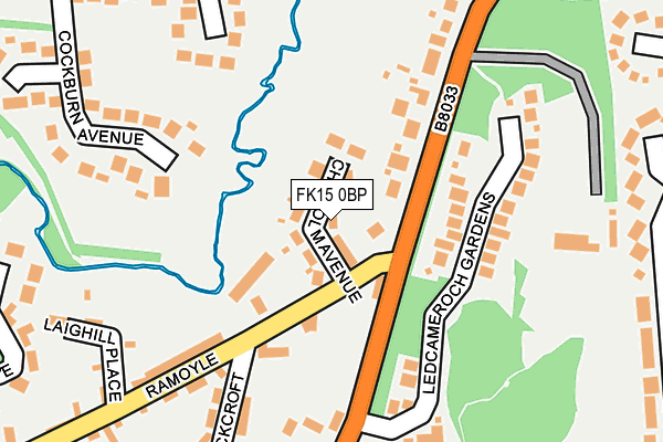 FK15 0BP map - OS OpenMap – Local (Ordnance Survey)