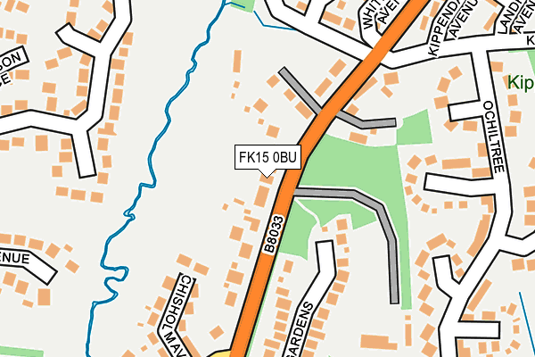 FK15 0BU map - OS OpenMap – Local (Ordnance Survey)
