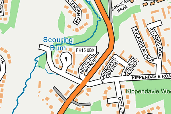FK15 0BX map - OS OpenMap – Local (Ordnance Survey)