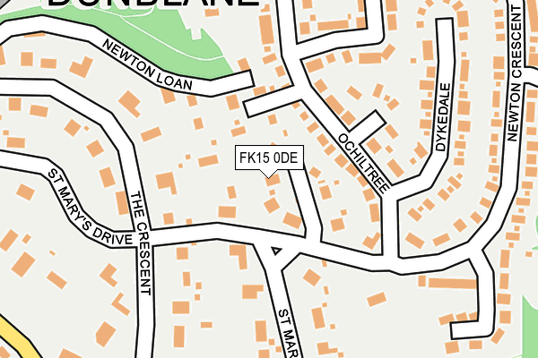 FK15 0DE map - OS OpenMap – Local (Ordnance Survey)
