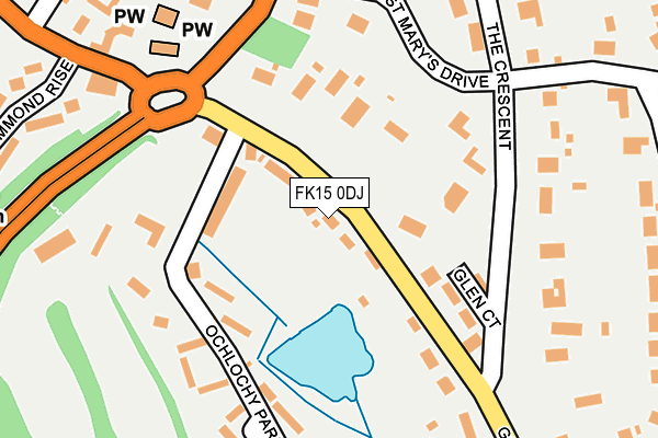 FK15 0DJ map - OS OpenMap – Local (Ordnance Survey)