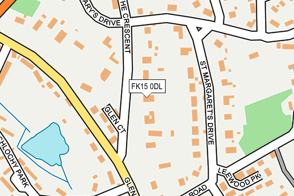 FK15 0DL map - OS OpenMap – Local (Ordnance Survey)