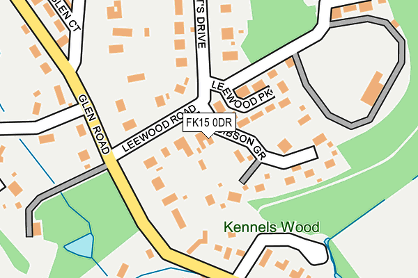 FK15 0DR map - OS OpenMap – Local (Ordnance Survey)
