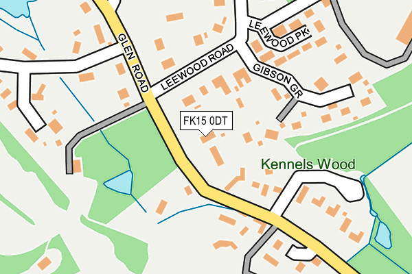 FK15 0DT map - OS OpenMap – Local (Ordnance Survey)