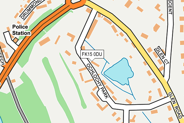 FK15 0DU map - OS OpenMap – Local (Ordnance Survey)