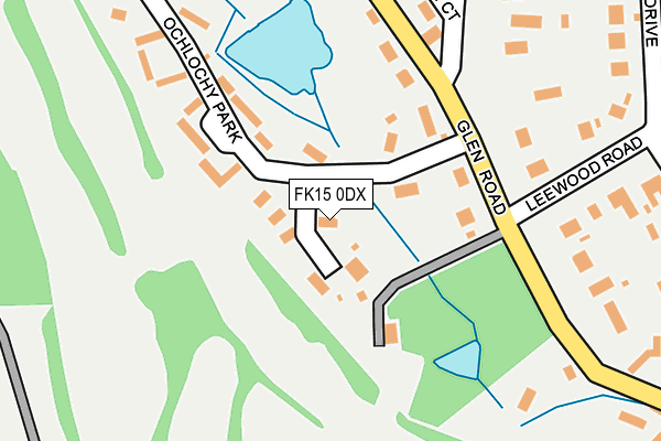 FK15 0DX map - OS OpenMap – Local (Ordnance Survey)