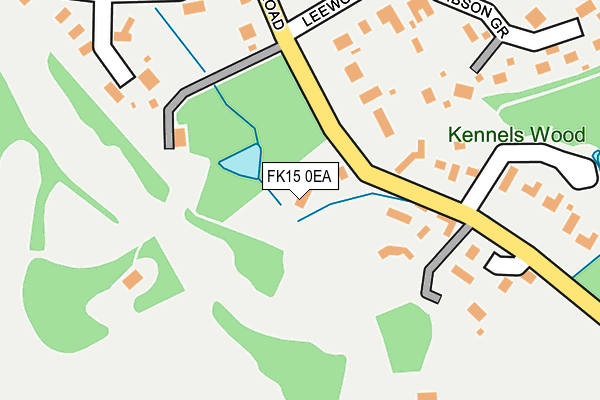 FK15 0EA map - OS OpenMap – Local (Ordnance Survey)
