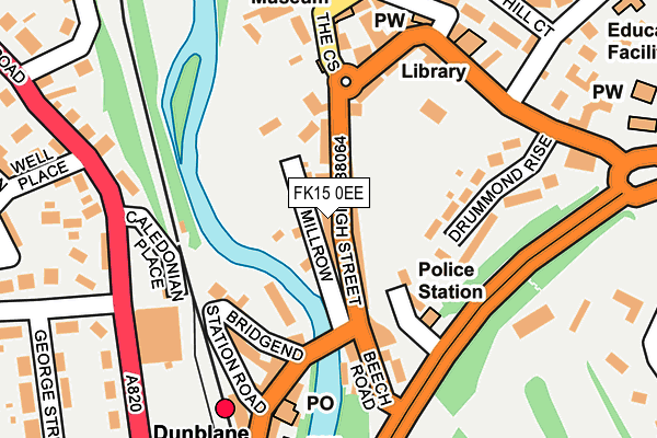FK15 0EE map - OS OpenMap – Local (Ordnance Survey)