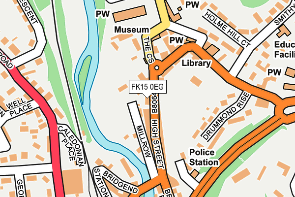 FK15 0EG map - OS OpenMap – Local (Ordnance Survey)