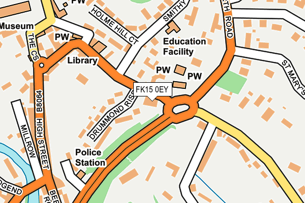 FK15 0EY map - OS OpenMap – Local (Ordnance Survey)