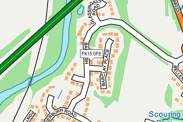 FK15 0FE map - OS OpenMap – Local (Ordnance Survey)