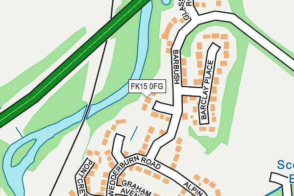 FK15 0FG map - OS OpenMap – Local (Ordnance Survey)