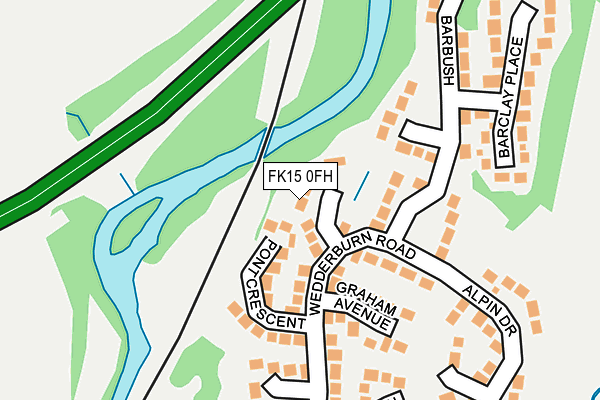 FK15 0FH map - OS OpenMap – Local (Ordnance Survey)