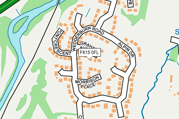 FK15 0FL map - OS OpenMap – Local (Ordnance Survey)