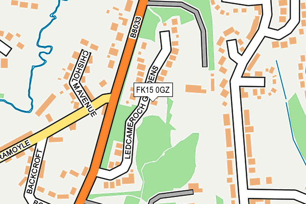 FK15 0GZ map - OS OpenMap – Local (Ordnance Survey)