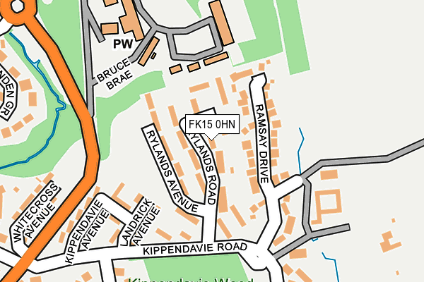 FK15 0HN map - OS OpenMap – Local (Ordnance Survey)