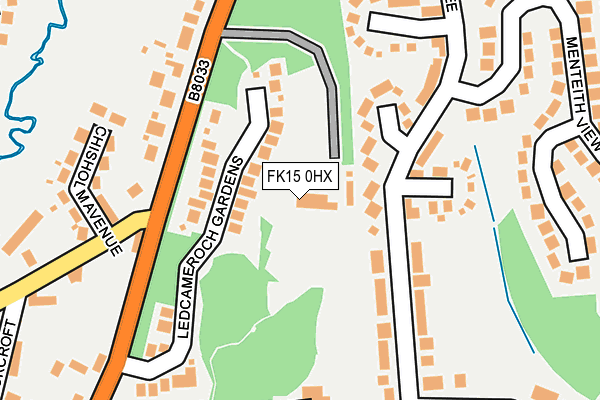 FK15 0HX map - OS OpenMap – Local (Ordnance Survey)