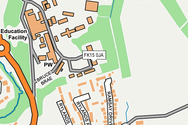 FK15 0JA map - OS OpenMap – Local (Ordnance Survey)
