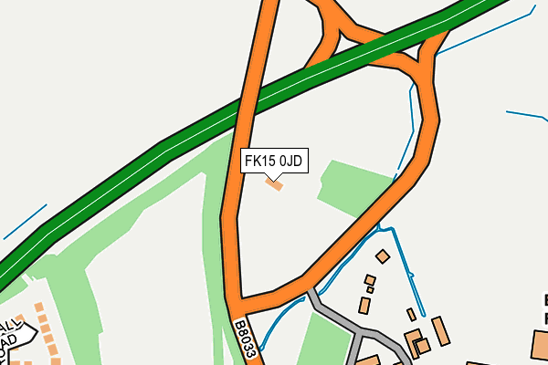 FK15 0JD map - OS OpenMap – Local (Ordnance Survey)