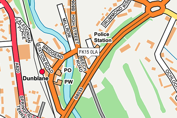 FK15 0LA map - OS OpenMap – Local (Ordnance Survey)