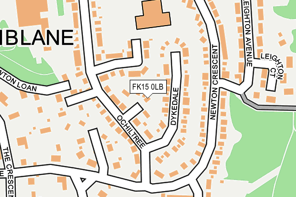 FK15 0LB map - OS OpenMap – Local (Ordnance Survey)