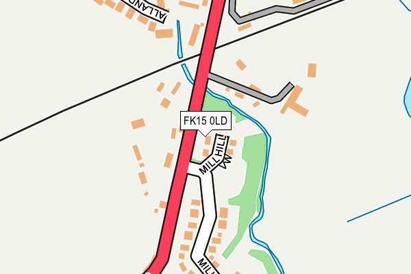 FK15 0LD map - OS OpenMap – Local (Ordnance Survey)