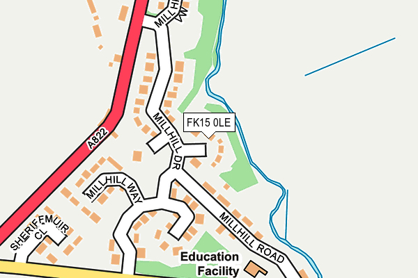 FK15 0LE map - OS OpenMap – Local (Ordnance Survey)