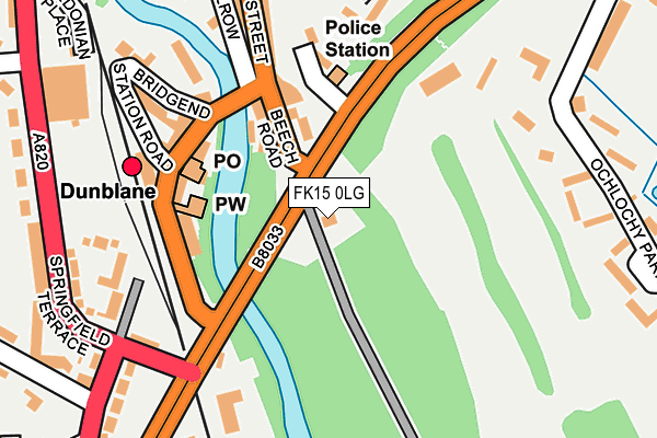 FK15 0LG map - OS OpenMap – Local (Ordnance Survey)