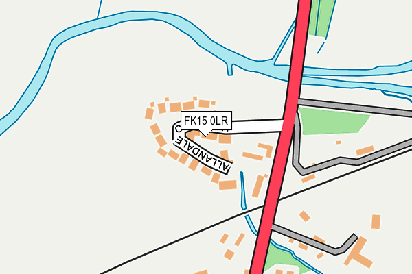 FK15 0LR map - OS OpenMap – Local (Ordnance Survey)