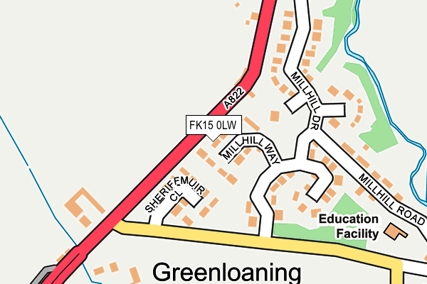 FK15 0LW map - OS OpenMap – Local (Ordnance Survey)