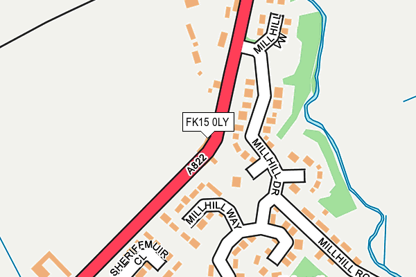 FK15 0LY map - OS OpenMap – Local (Ordnance Survey)