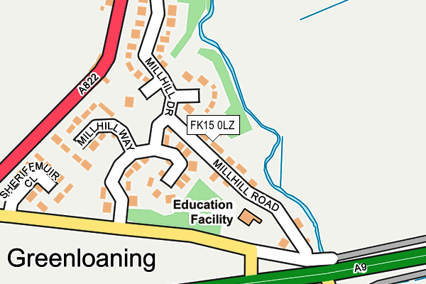 FK15 0LZ map - OS OpenMap – Local (Ordnance Survey)